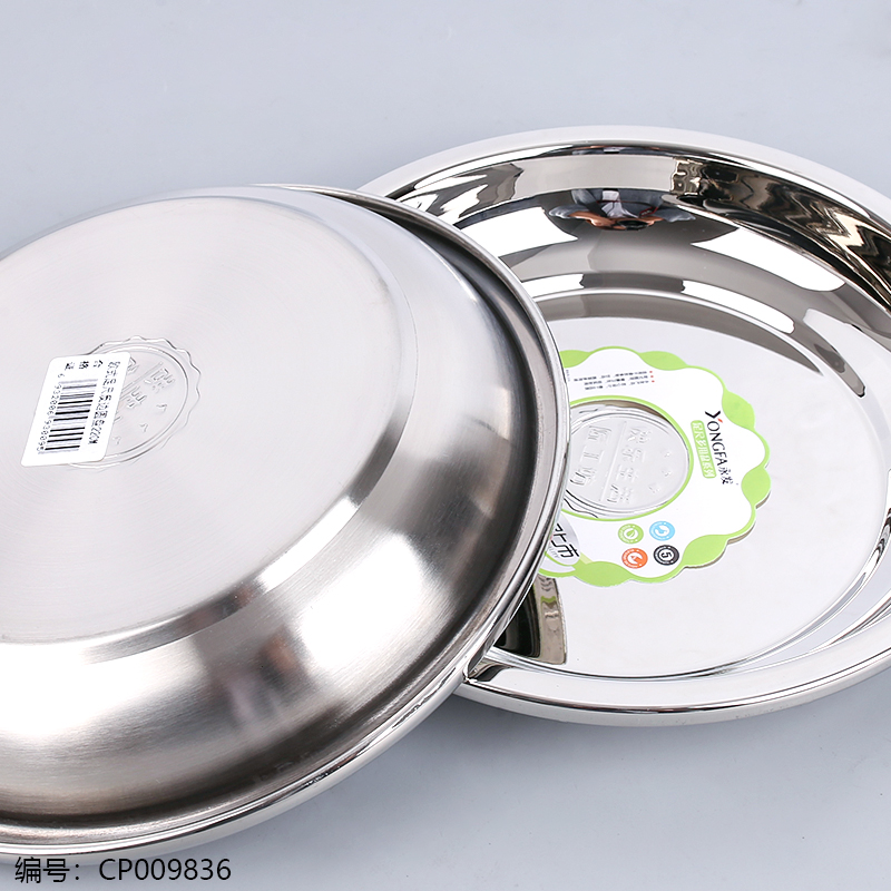 22cm European Foot Ruler Reverse Edge Round Plate