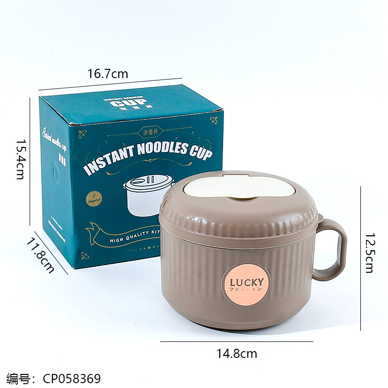 15cm fashionable instant noodle bowl with spoon