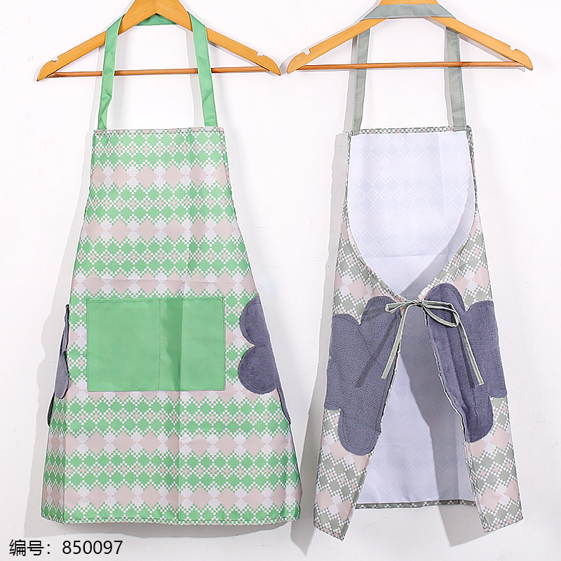 815 Wipeable Neck-Hanging Plaid Apron / Premium Packaging