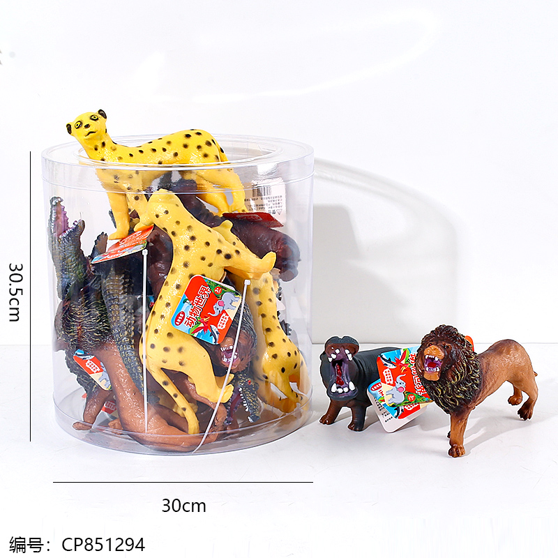 3381 Animal world toy bucket x 18