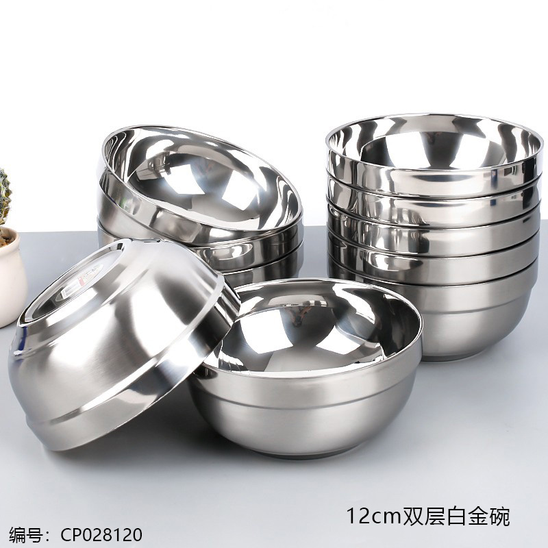 12cm Double-Layer Platinum Bowl