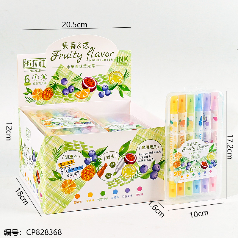 916-6 Fruit Scented Highlighters 1 x 12