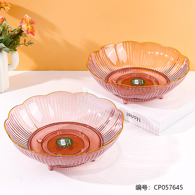 2903 Light luxury Shi turn fruit plate / red