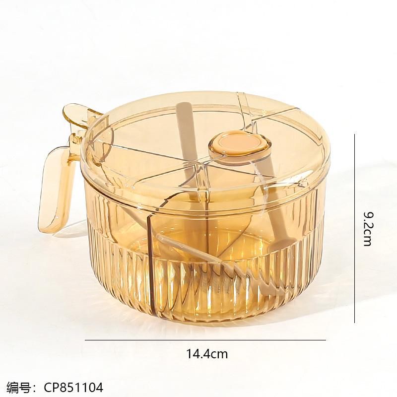 24509 Round four-compartment seasoning box