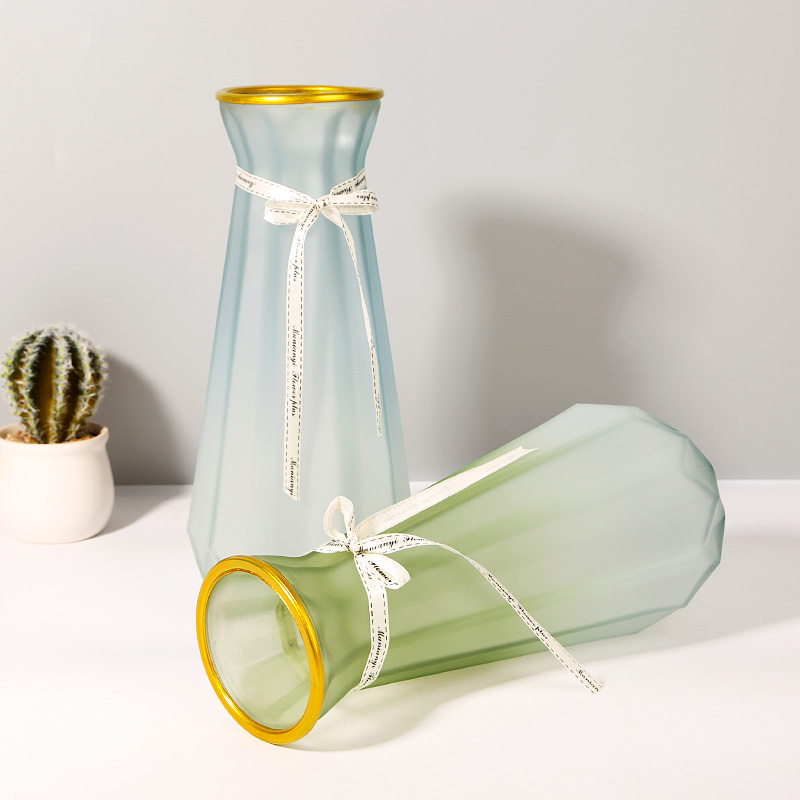 Gold Rim Decor Vase-4 Colors Random-2136