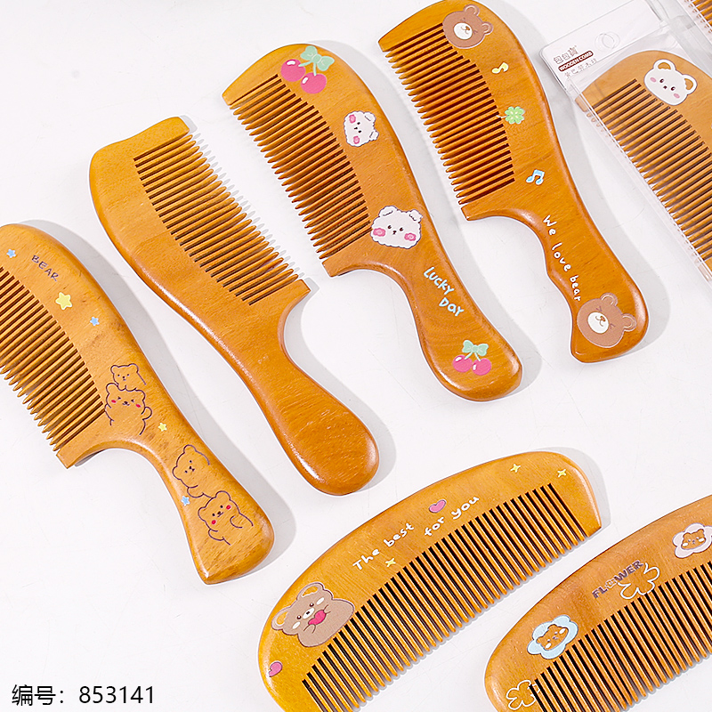 Cute Yellow Balau Wooden Comb 3616A