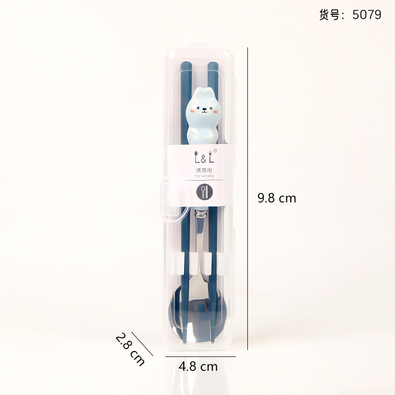 5079 Alloy Chopsticks & Spoon Tableware Set