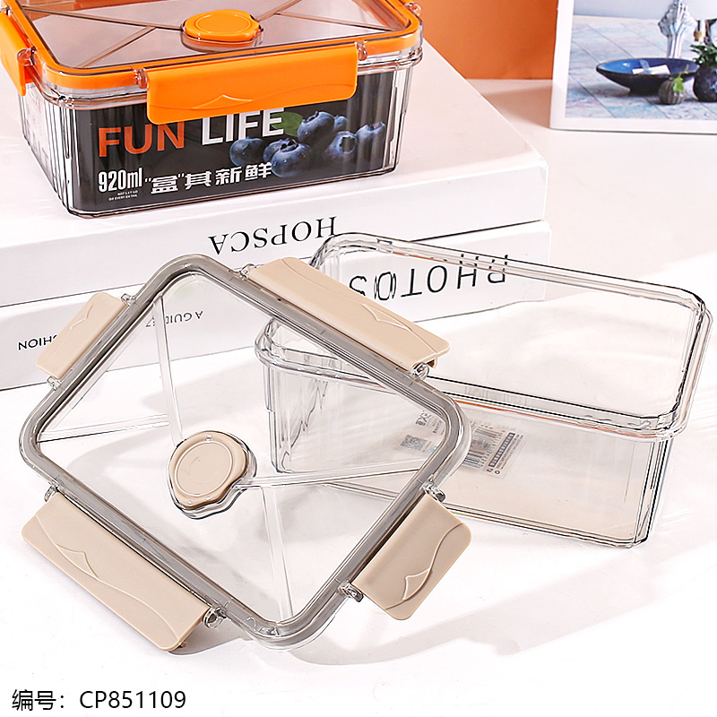 24534 Transparent rectangular fresh-keeping box 920ML