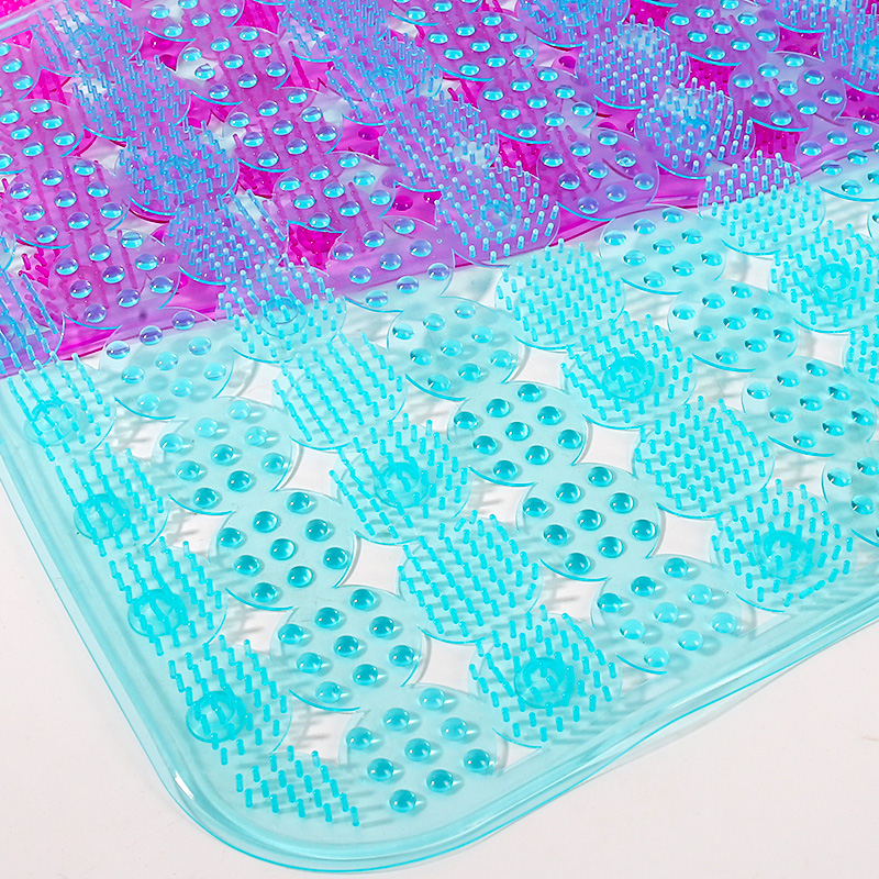 Clear Rectangular Dot Bathroom Mat
