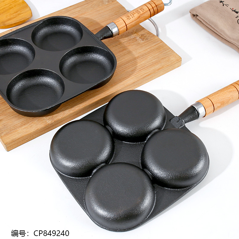 167 Cast Iron Square Frying Wok