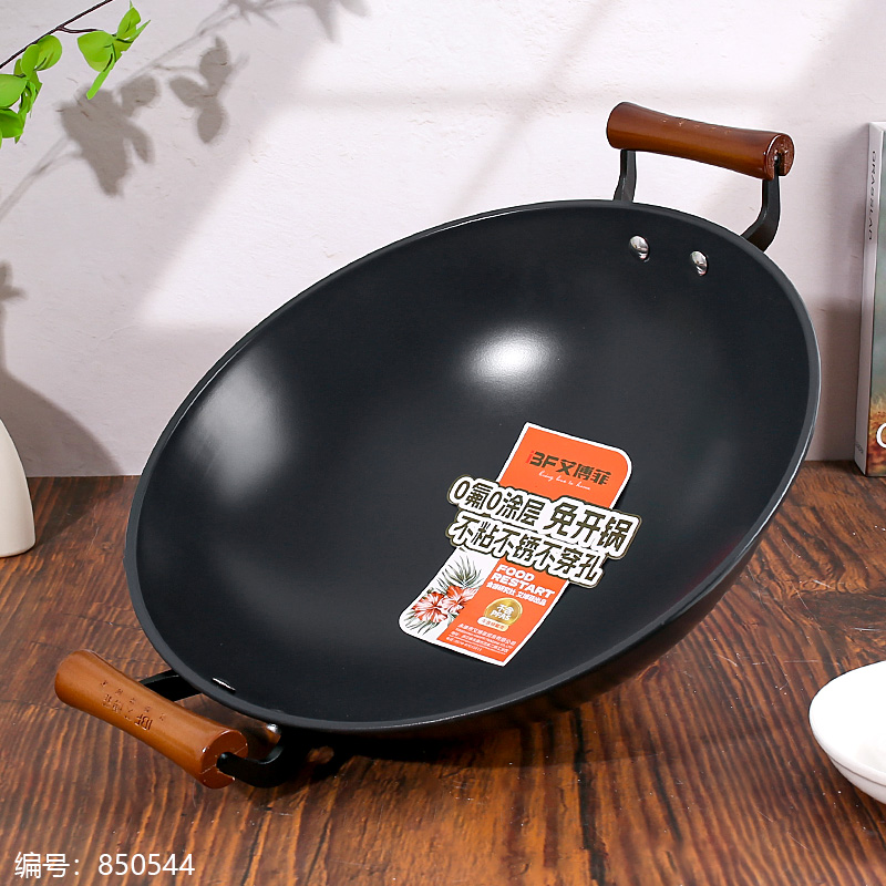 36# Double-Sided Inorganic Ceramic Wok with Double Handles