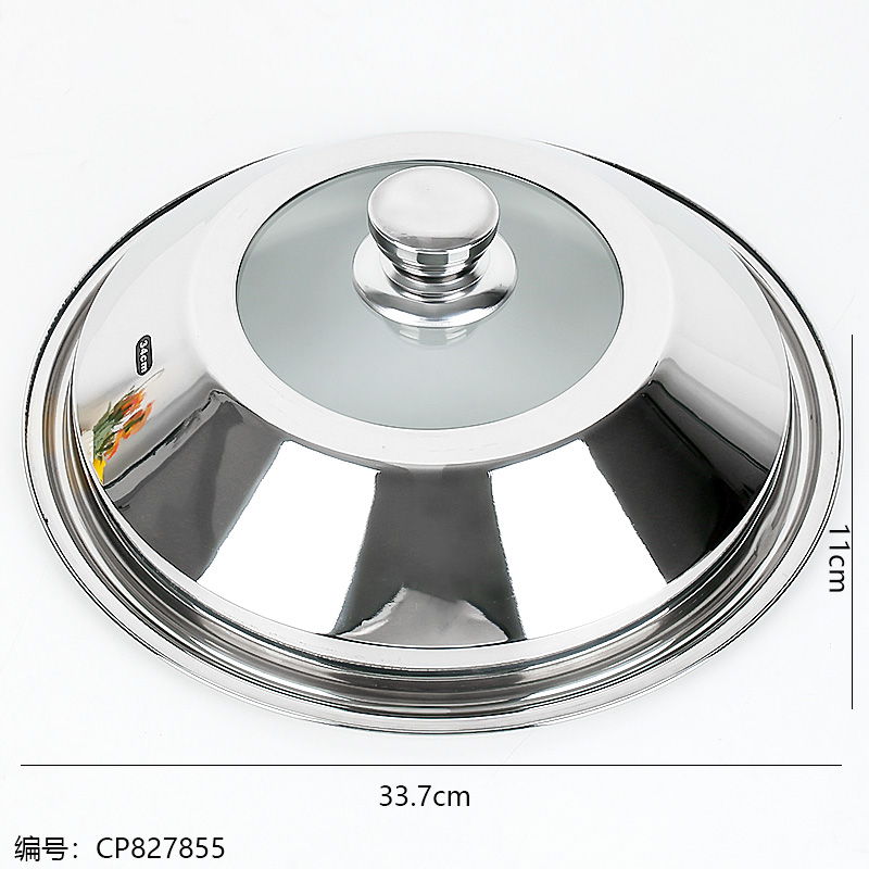 T-Type Non-Magnetic Visible Pot Lid 34cm