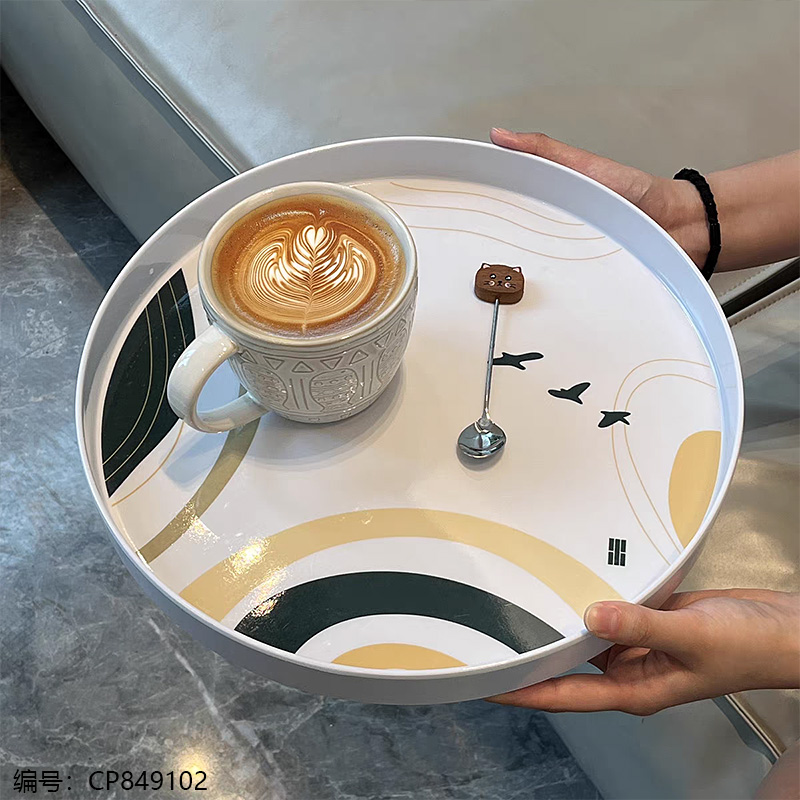2237-Round Medium Tray with Straight Edge