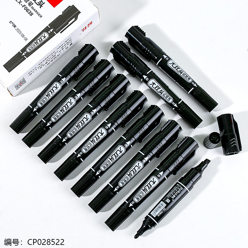 Large black double-end marker 10pcs-0638