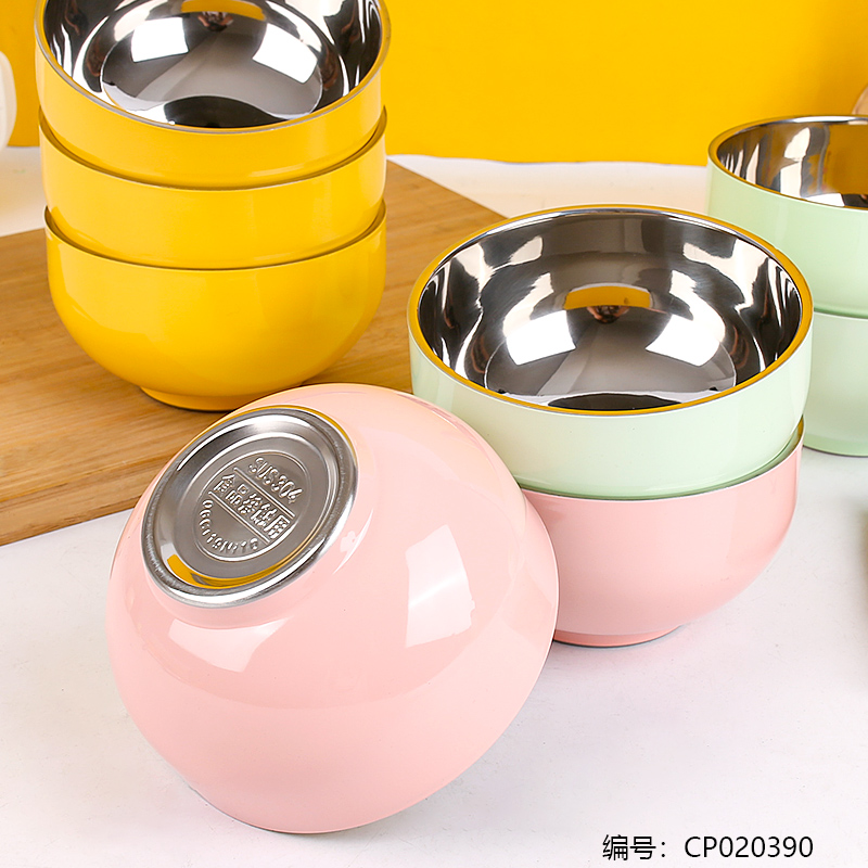 13cm Double-Layer Colorful Bowl / 8pcs