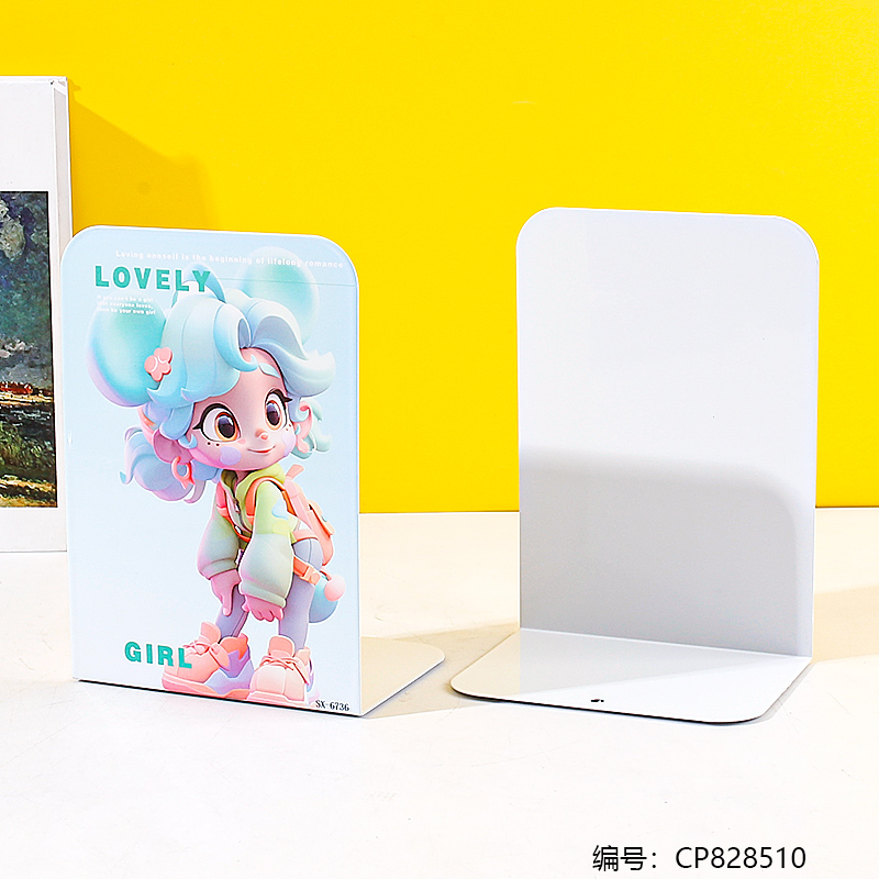 6736-2Pcs Cute Girl Bookends