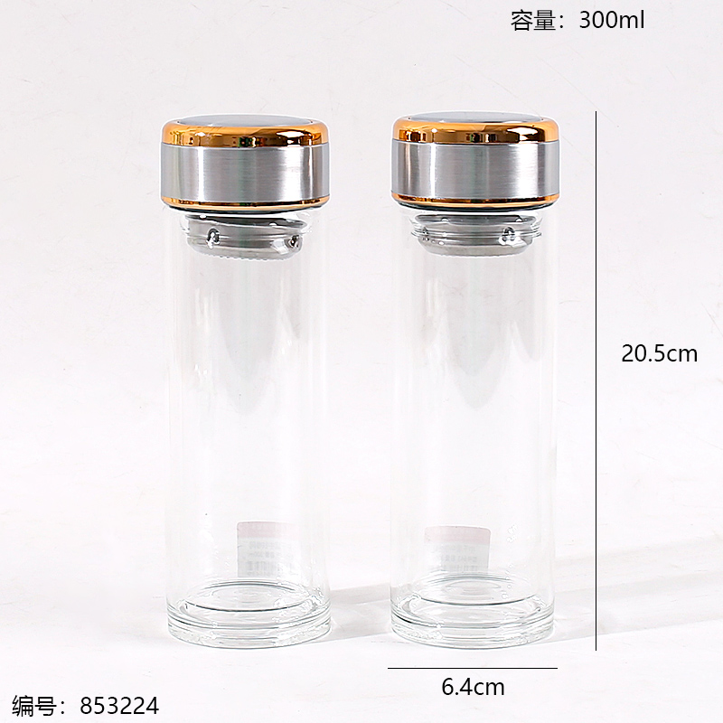 643 Medium Size Iron Base Glass Cup 300ml
