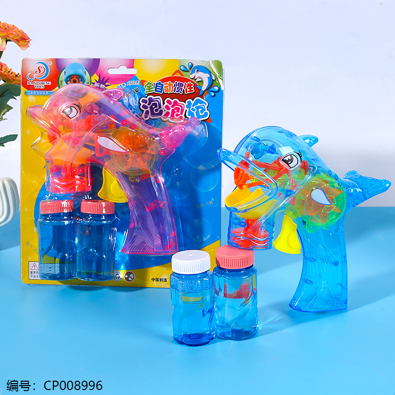 Transparent dolphin bubble gun toy-6310