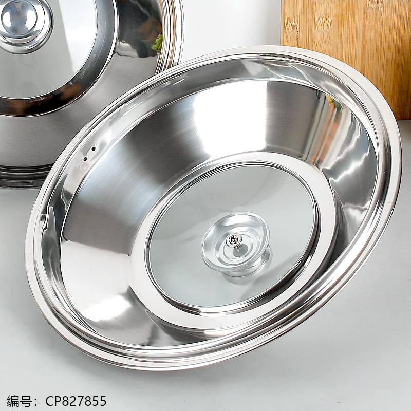T-Type Non-Magnetic Visible Pot Lid 34cm