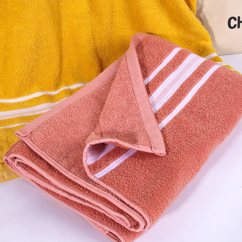213 Colorful White Ribbon Bath Towel