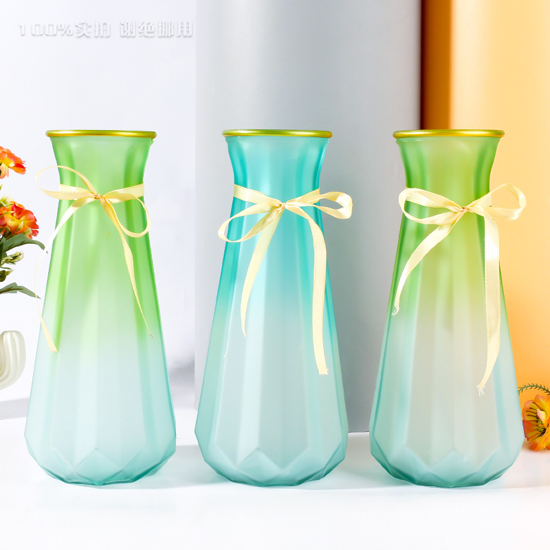 Gold Rim Decor Vase-4 Colors Random-2136