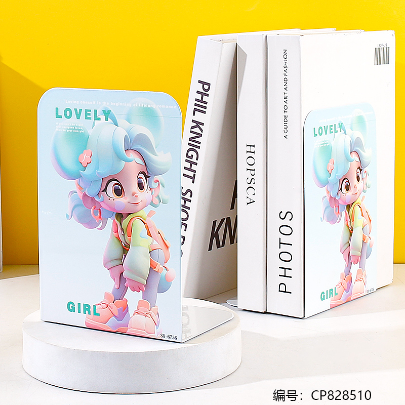 6736-2Pcs Cute Girl Bookends