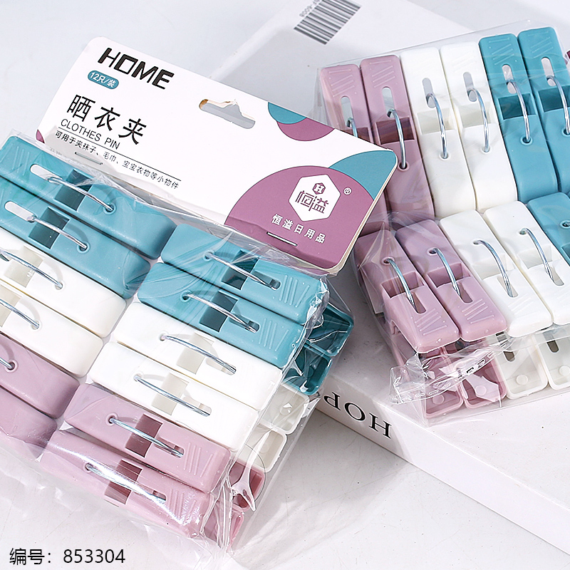 1631 Strong Round Spring Clothes Clip (1 x 12)