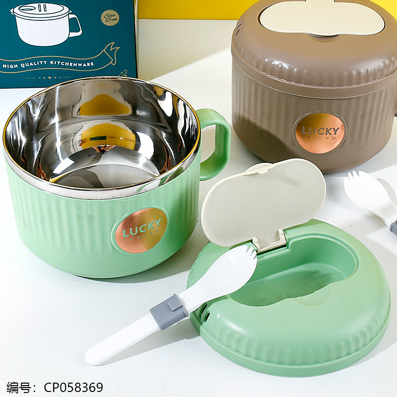 15cm fashionable instant noodle bowl with spoon