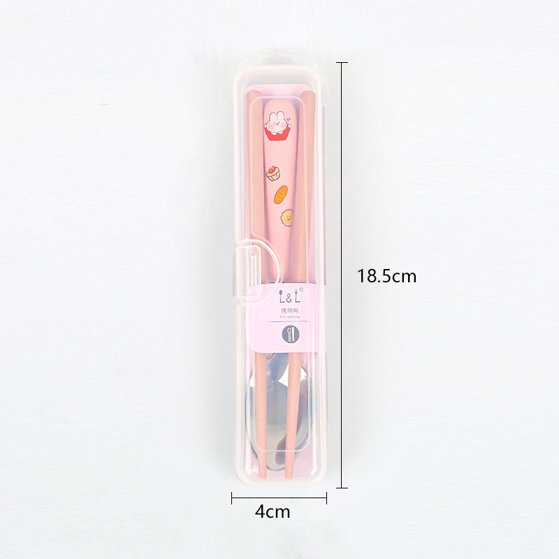 9169 Cartoon Ceramic Spoon + Chopsticks Tableware