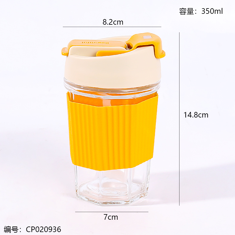 Octagonal glass cup-SY-143