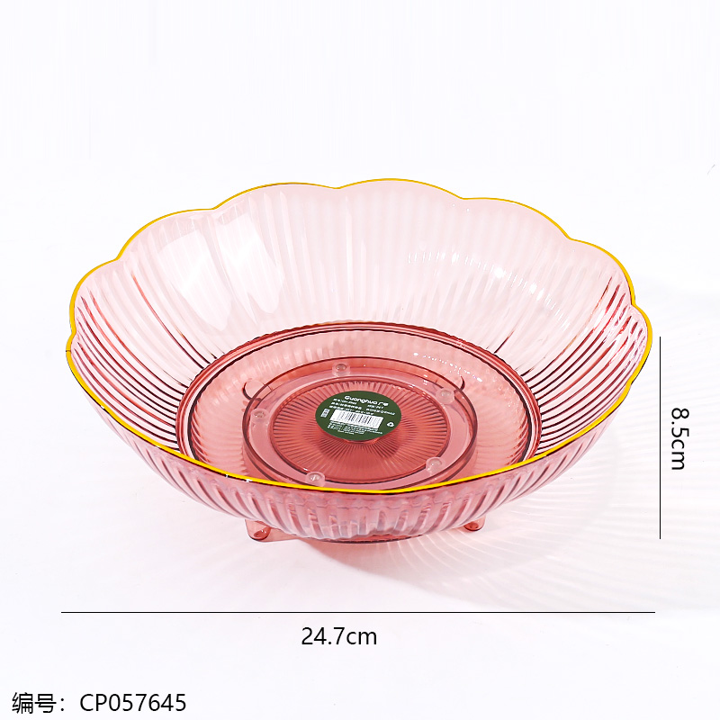 2903 Light luxury Shi turn fruit plate / red