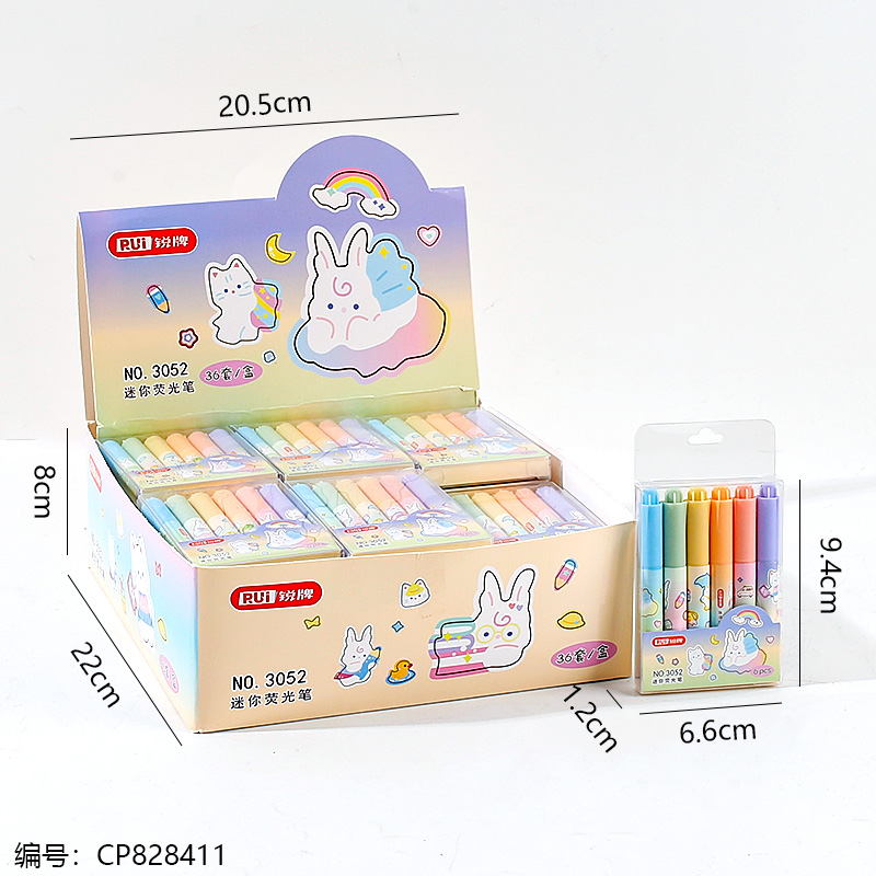 3052-6 Mini Highlighters 1 x 36