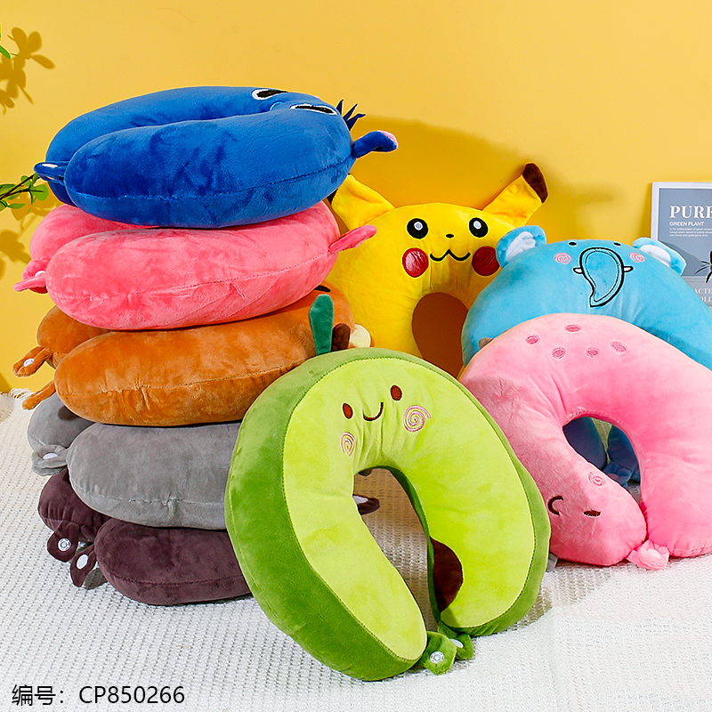 Embroidery PP cotton U shape pillow
