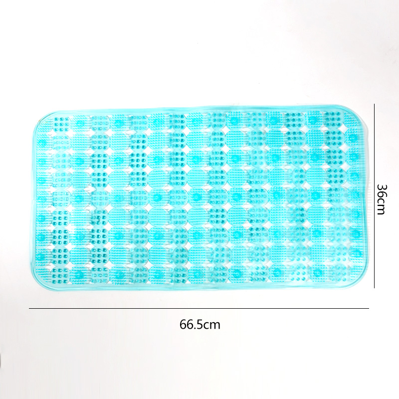 Clear Rectangular Dot Bathroom Mat