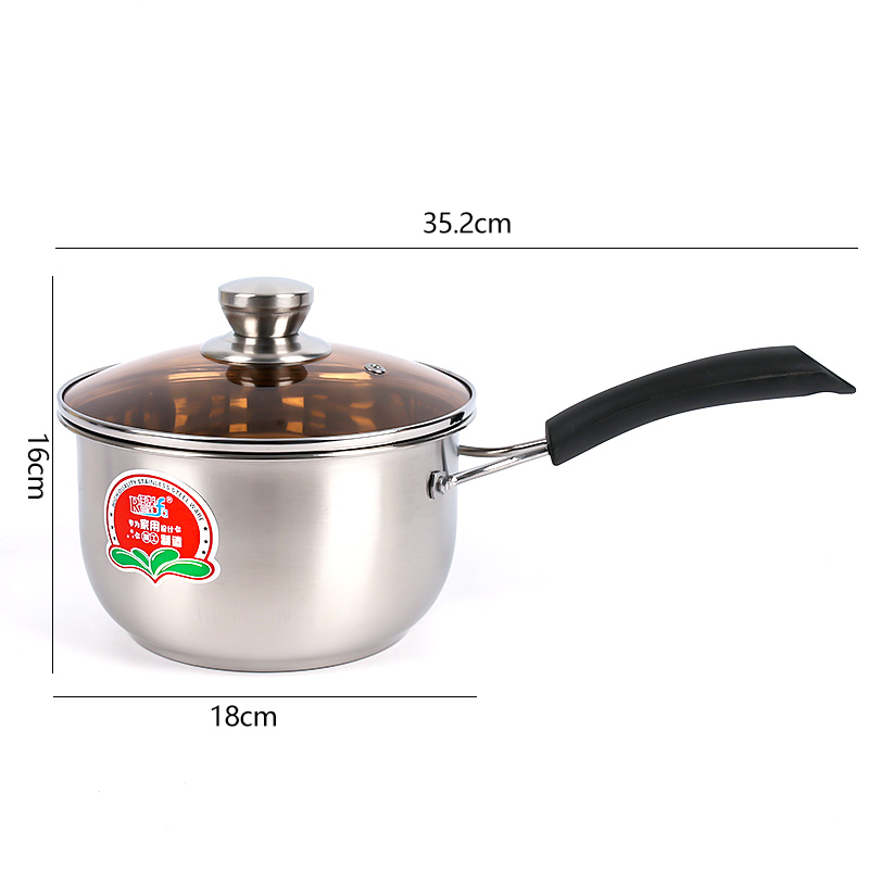 Renfa 18cm Composite Steel Single-Handle Milk Pan
