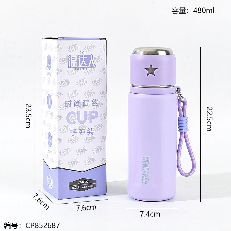 8320 Stylish Minimalist Bullet Vacuum Flask 480ml