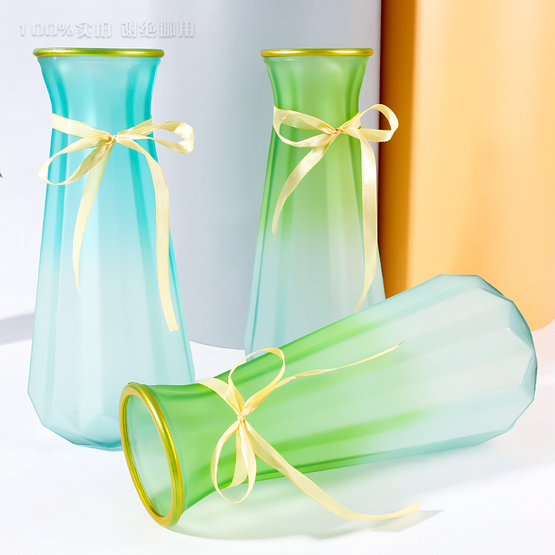 Gold Rim Decor Vase-4 Colors Random-2136