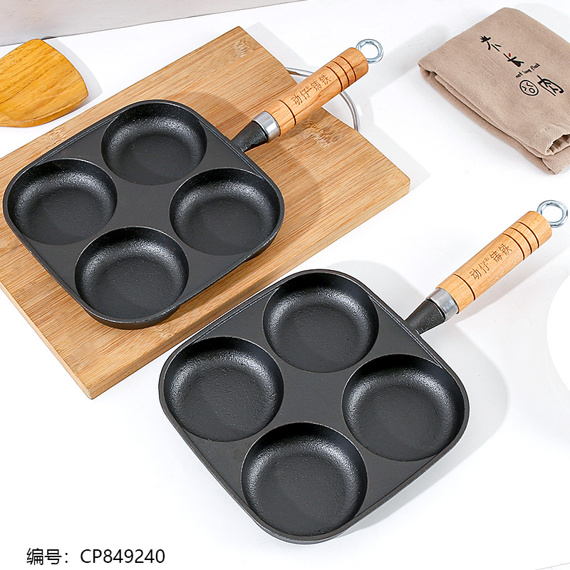 167 Cast Iron Square Frying Wok