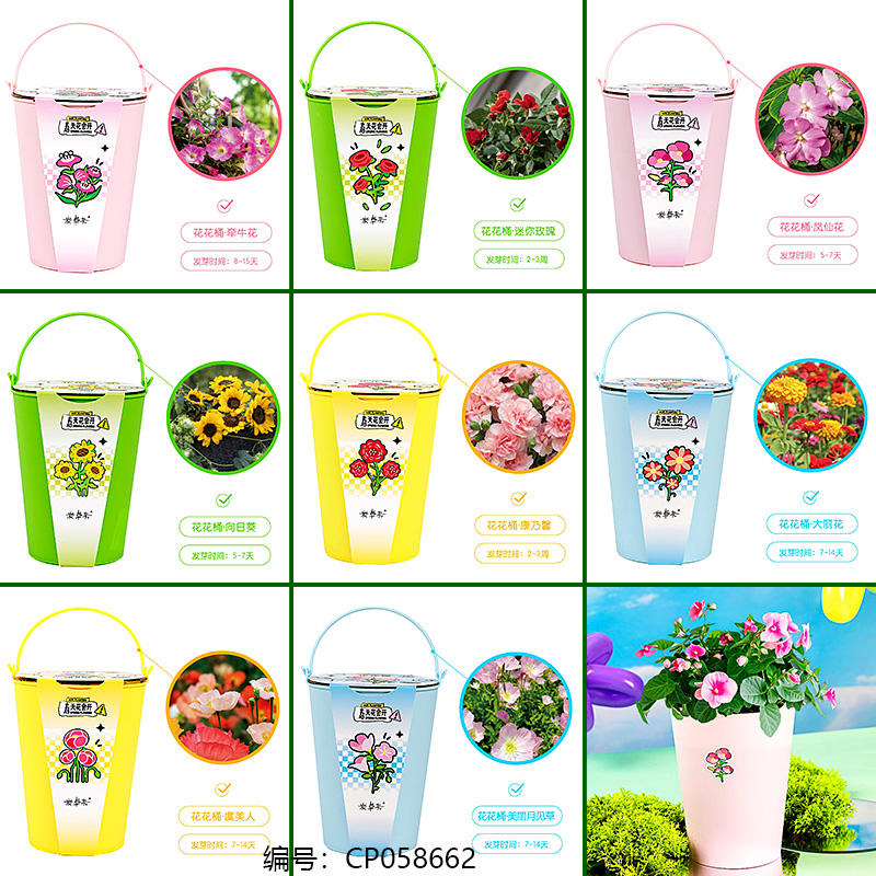 Flower Planting Pot-Mixed Color