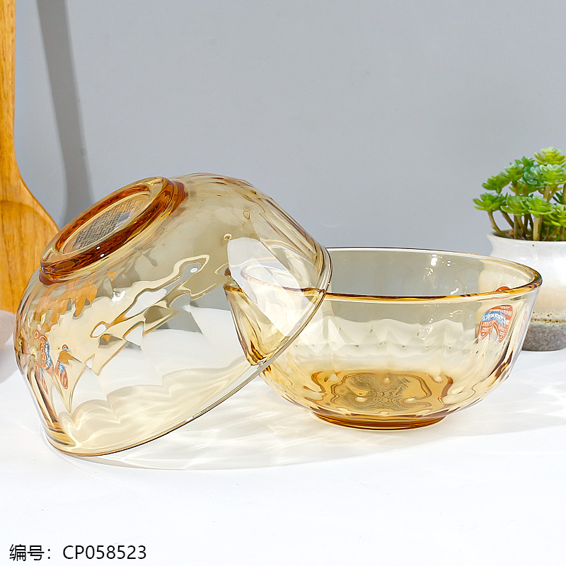 Crystal diamond glass bowl 1000ml T319