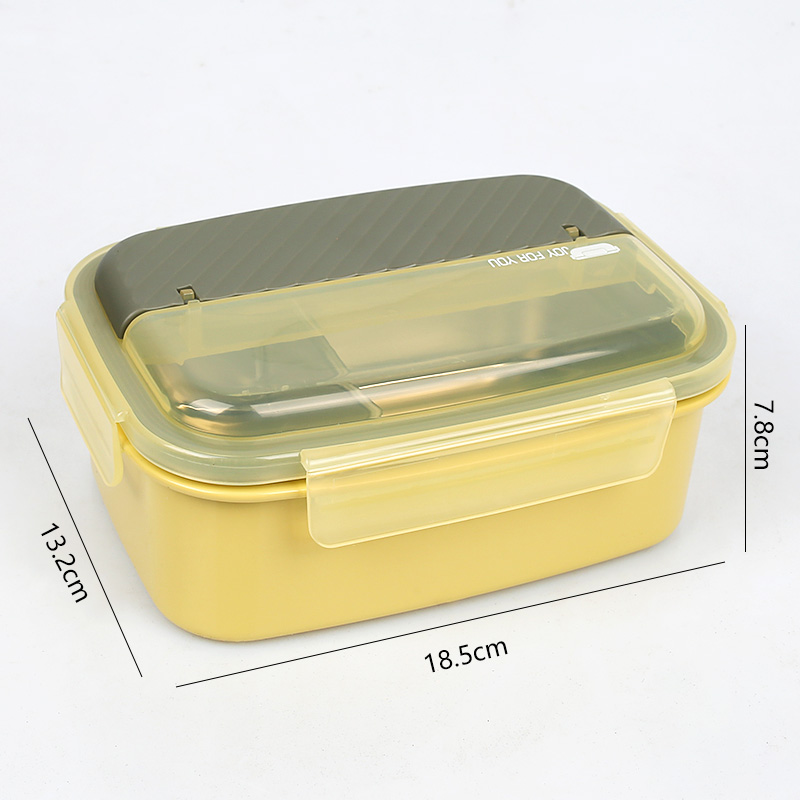 Simple compartment square lunch box-5869