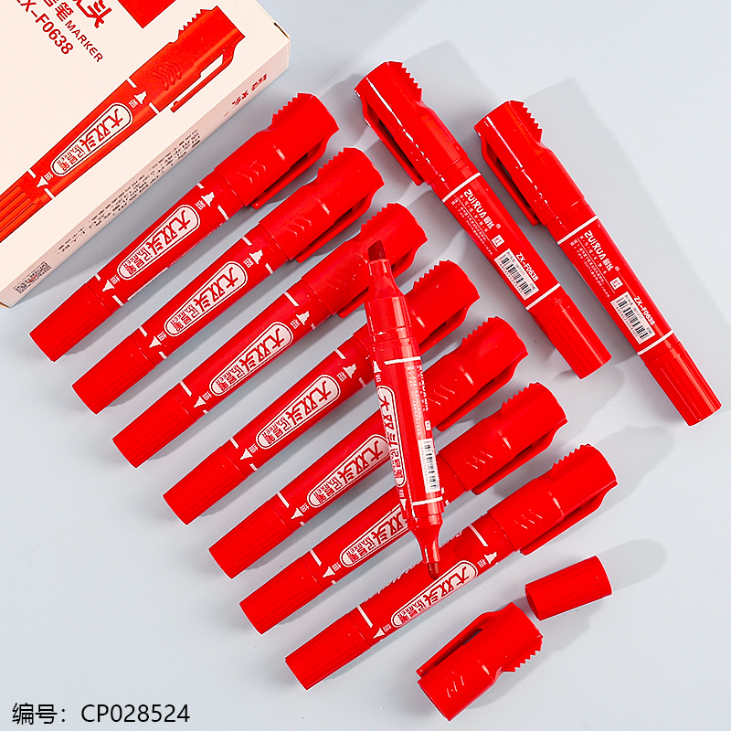 Large red double-end marker 10pcs-0638
