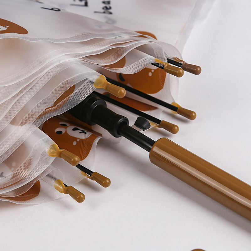 55cm Transparent Bear Long Umbrella