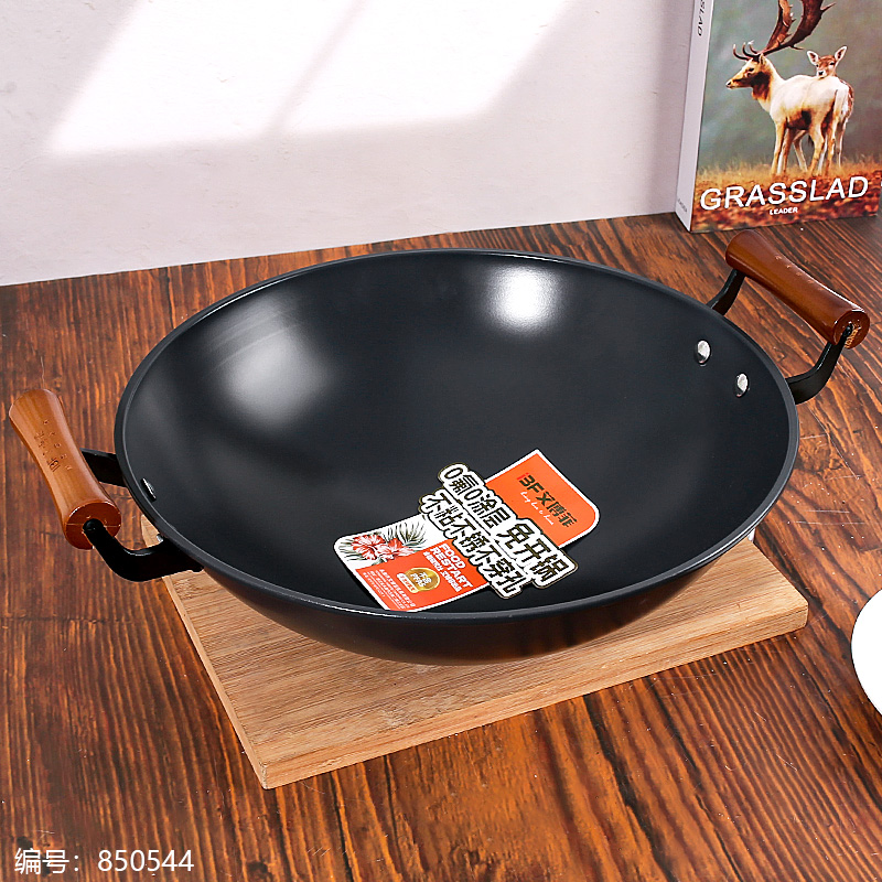 36# Double-Sided Inorganic Ceramic Wok with Double Handles